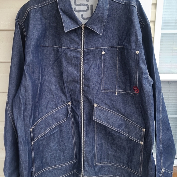 SEAN JOHN 100% Cotton Men's Denim Jacket with Zipper SIZE XL.